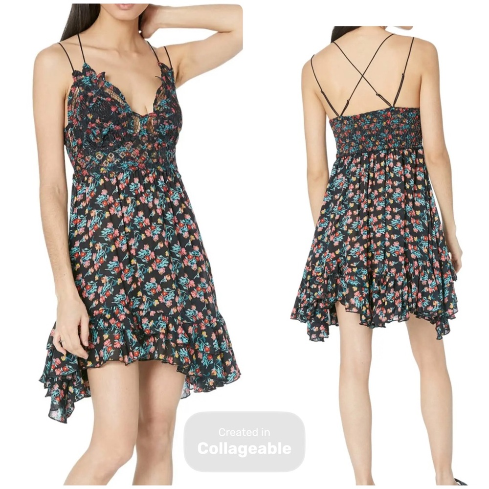 Intimately By Free People Chic Floral High Low Dress